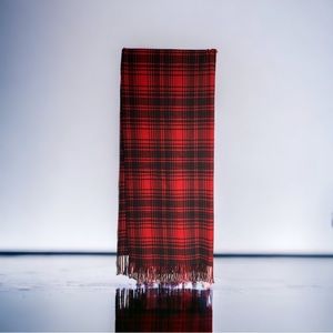 Red and Black Plaid Scarf
